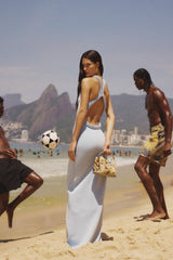 CASSIDY KNIT GOWN - COASTAL