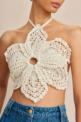 DARLENA CROCHET TOP - OFF WHITE