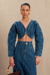 ALESSANDRA JEAN TOP - INDIGO