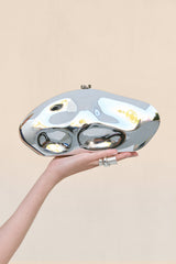 CALDERA CLUTCH - SHINY SILVER