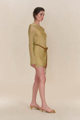 KARISHMA KNIT DRESS - GOLD