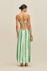 ESMERALDA DRESS - CALLA LILY PAINTED STRIPE