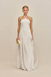 AMBROSINE DRESS - OFF WHITE