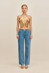 QUELLA TOP - LIGHT GOLD