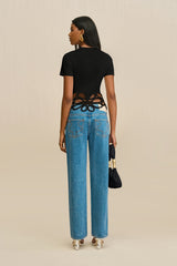 ERES KNIT TOP - BLACK