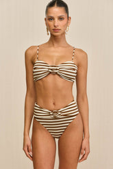 ALOUETTE BIKINI TOP - SMALL SADDLE STRIPE