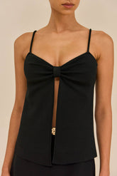 LENNON KNIT TOP - BLACK