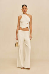 DENEUVE KNIT TOP - OFF WHITE