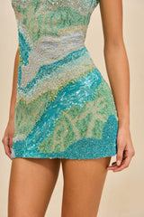 BEBE DRESS - LANDSCAPE PRINT