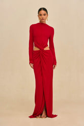 KERI GOWN - MERLOT