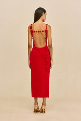 GIULIANA KNIT DRESS - VERMILION