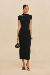 MARLINE KNIT SKIRT - BLACK