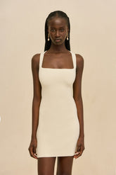 SIAM KNIT DRESS - OFF WHITE