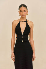 EVALEIGH KNIT DRESS - BLACK