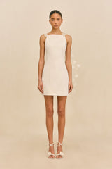TARA DRESS - OFF WHITE
