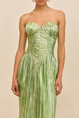 ASHIKA GOWN - SPEARMINT METALLIC
