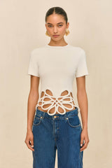 ERES KNIT TOP - OFF WHITE