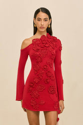 KAELA KNIT DRESS - MERLOT