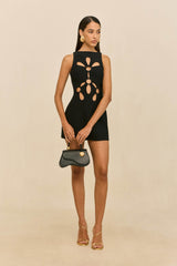 FRANCO KNIT DRESS - BLACK