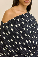 CAMI TOP - SMALL DOT DEEP LAKE