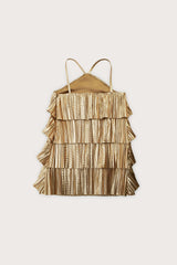 KIDS PATRIZIA DRESS - GOLD FOIL