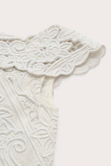 KIDS FRIDLI DRESS - OFF WHITE EMBROIDERY
