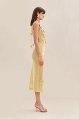 PEMMA KNIT DRESS - GOLD
