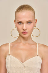 SERENA EARRING - BRUSHED BRASS