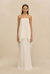CHANTEL SKIRT - OFF WHITE SILK