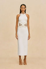 JENA KNIT DRESS - OFF WHITE