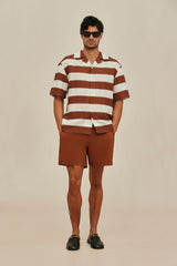 LEONARDO SHIRT - LARGE SADDLE STRIPE