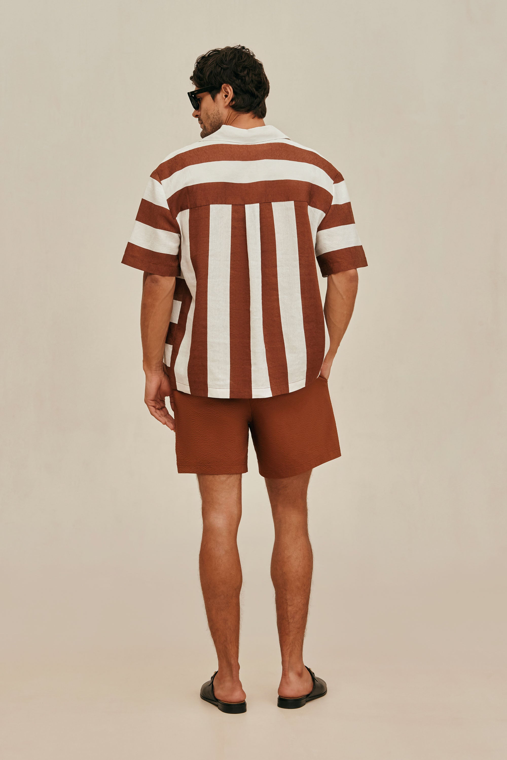 NICCO SWIM SHORT - SADDLE