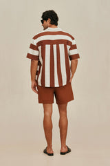 LEONARDO SHIRT - LARGE SADDLE STRIPE