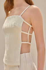 SIMONE TOP - OFF WHITE MULTI