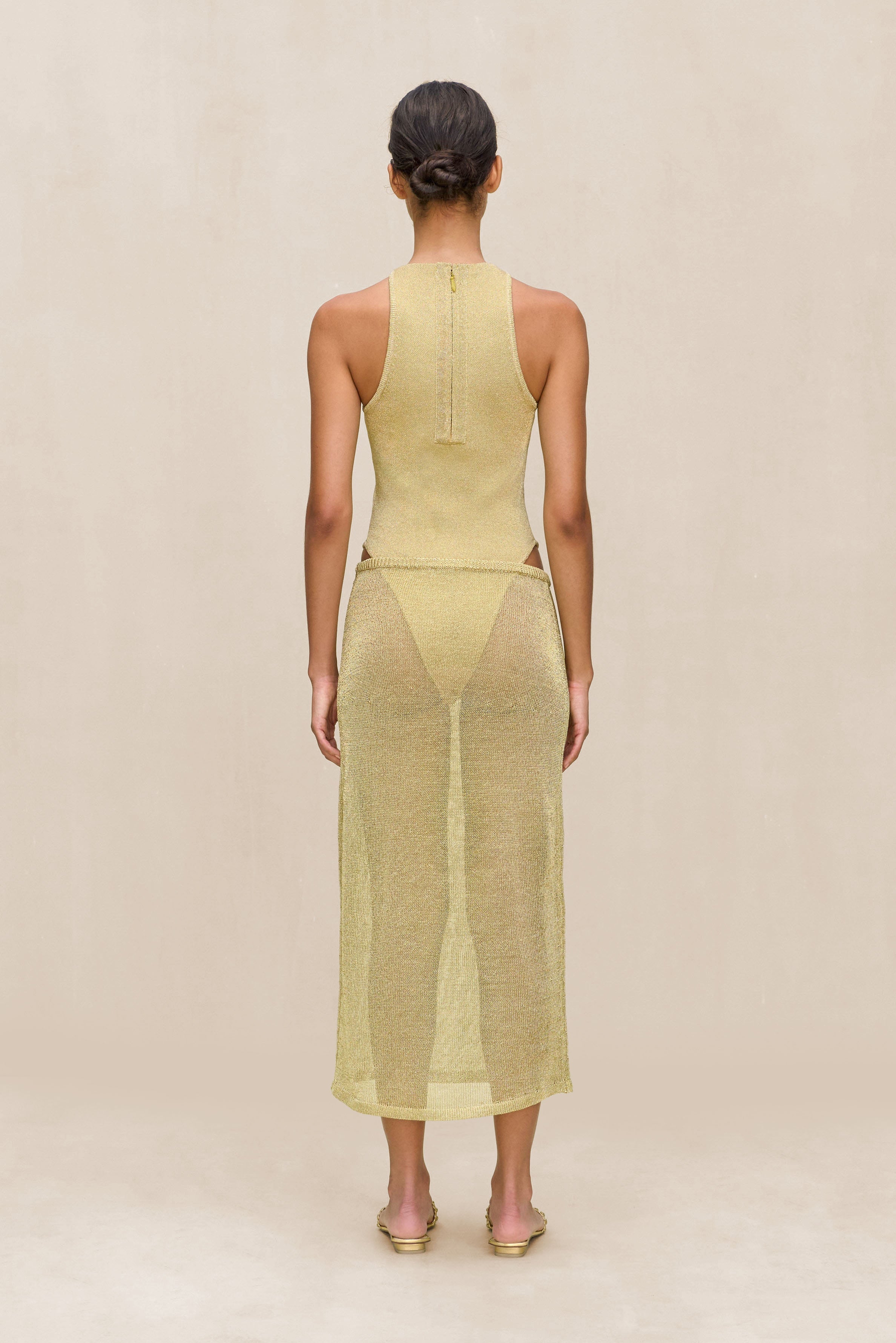 CASSIUS KNIT BODYSUIT - GOLD