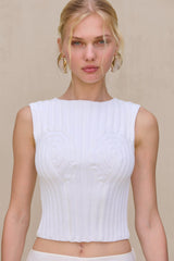 ANZU KNIT TOP - OFF WHITE