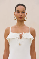 CIERA KNIT DRESS - OFF WHITE