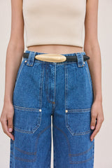 FIORE BELT - BLACK GOLD