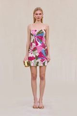 BEBE DRESS - FLORAL ROSETTE