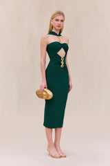 CRISTOS KNIT DRESS - FOREST GREEN