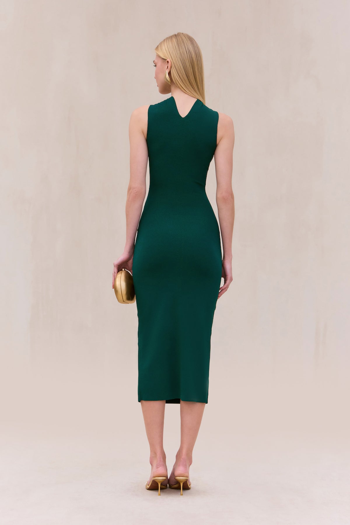 CRISTOS KNIT DRESS - FOREST GREEN
