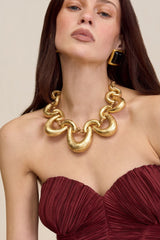 TAYLOR CHOKER - GOLD FOILED WOOD