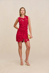 MEIRA KNIT DRESS - MERLOT