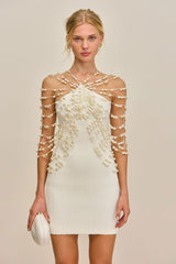 OLIVIANA KNIT DRESS - OFF WHITE