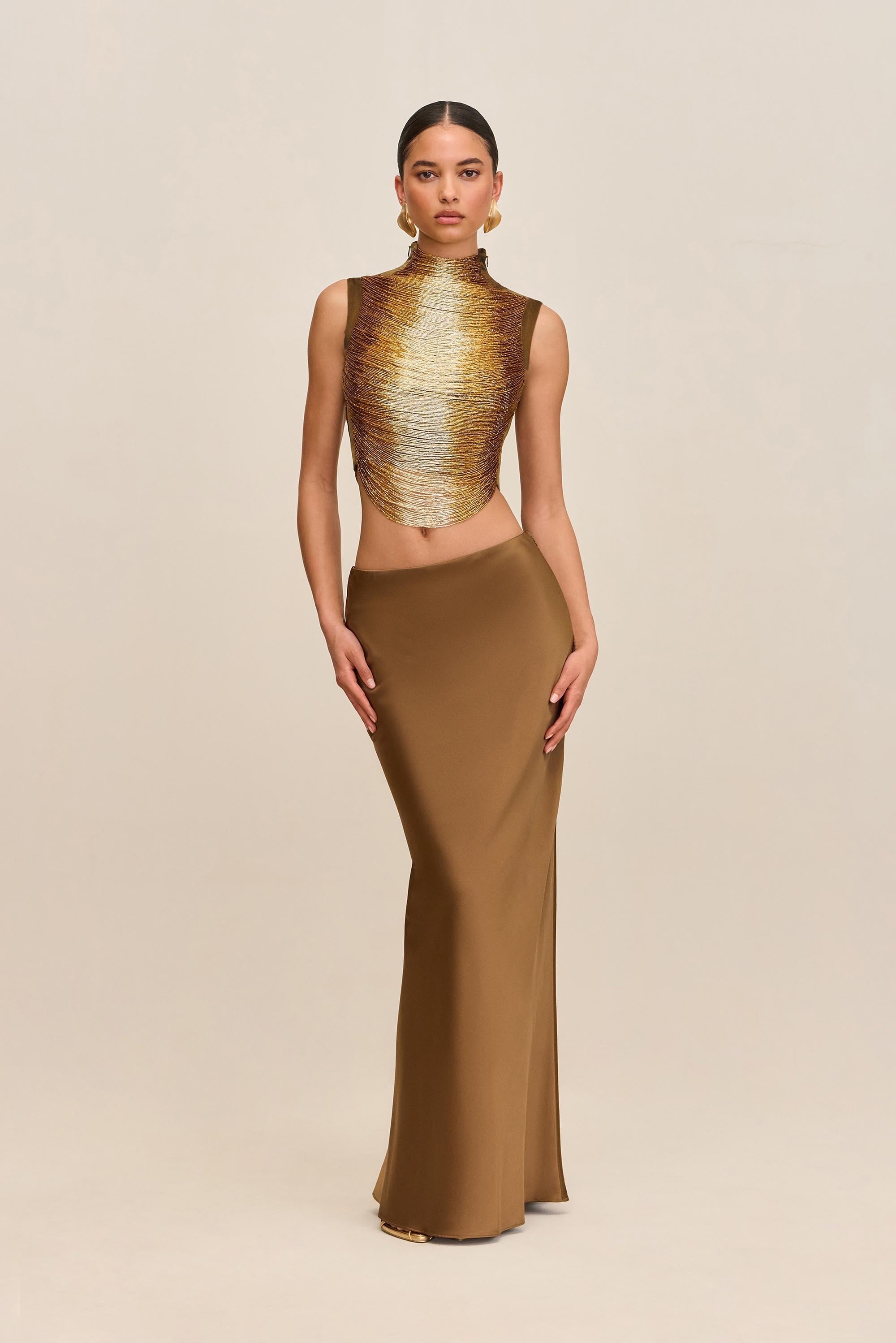 TARAJI TOP - BRONZE