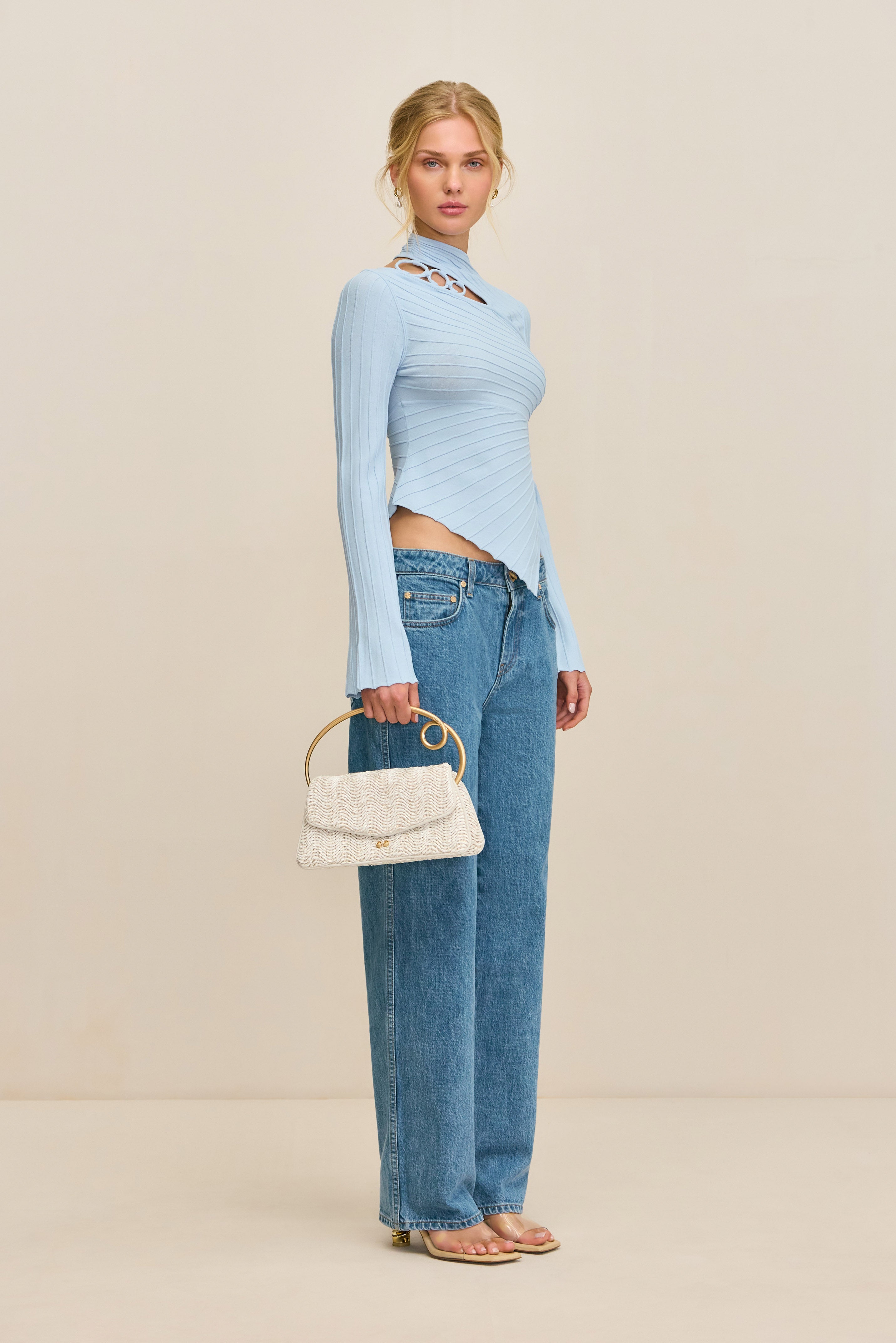 TAYLA KNIT TOP - COASTAL