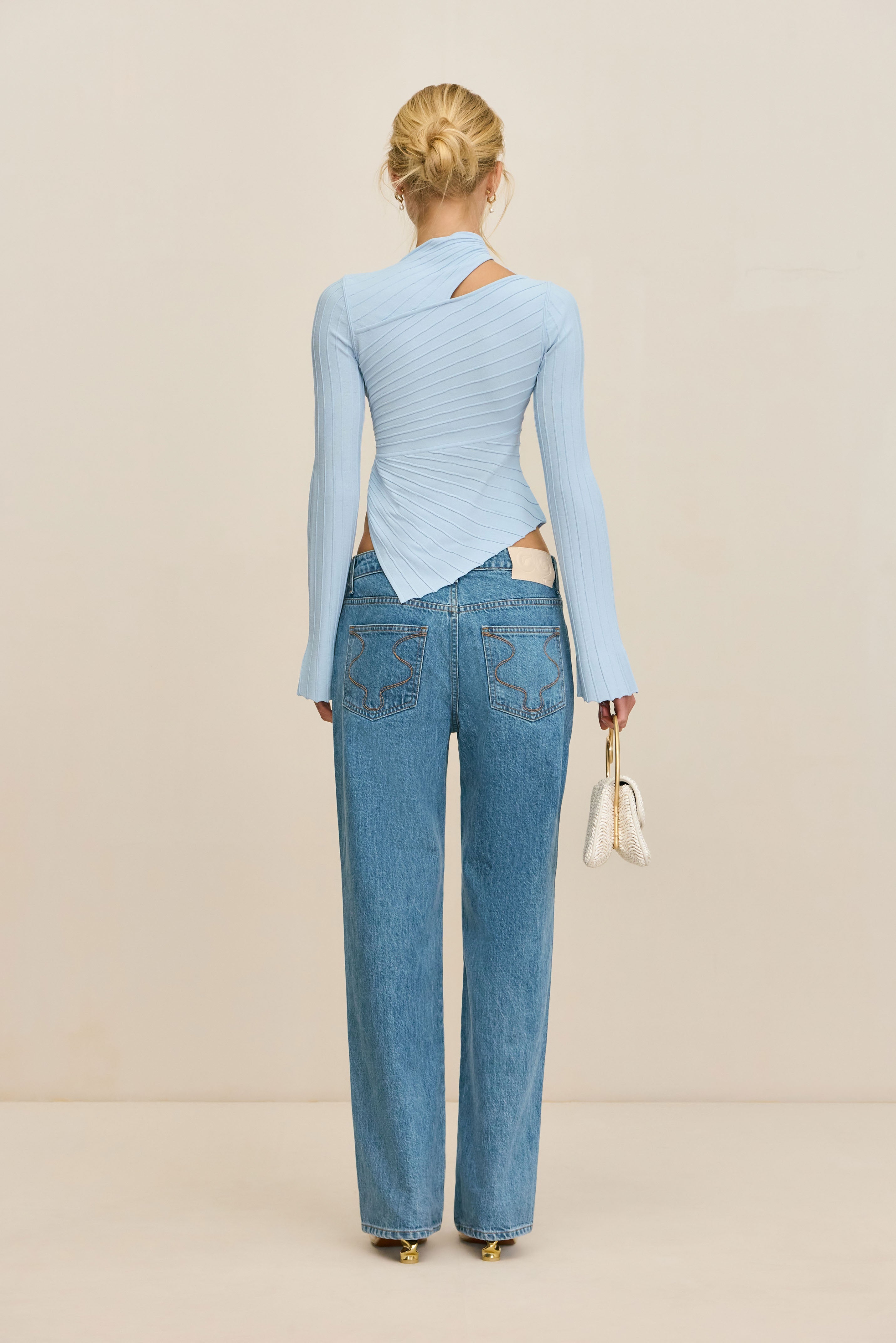TAYLA KNIT TOP - COASTAL