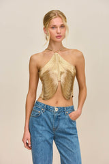 QUELLA TOP - LIGHT GOLD