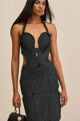 LEILA CROCHET DRESS - BLACK