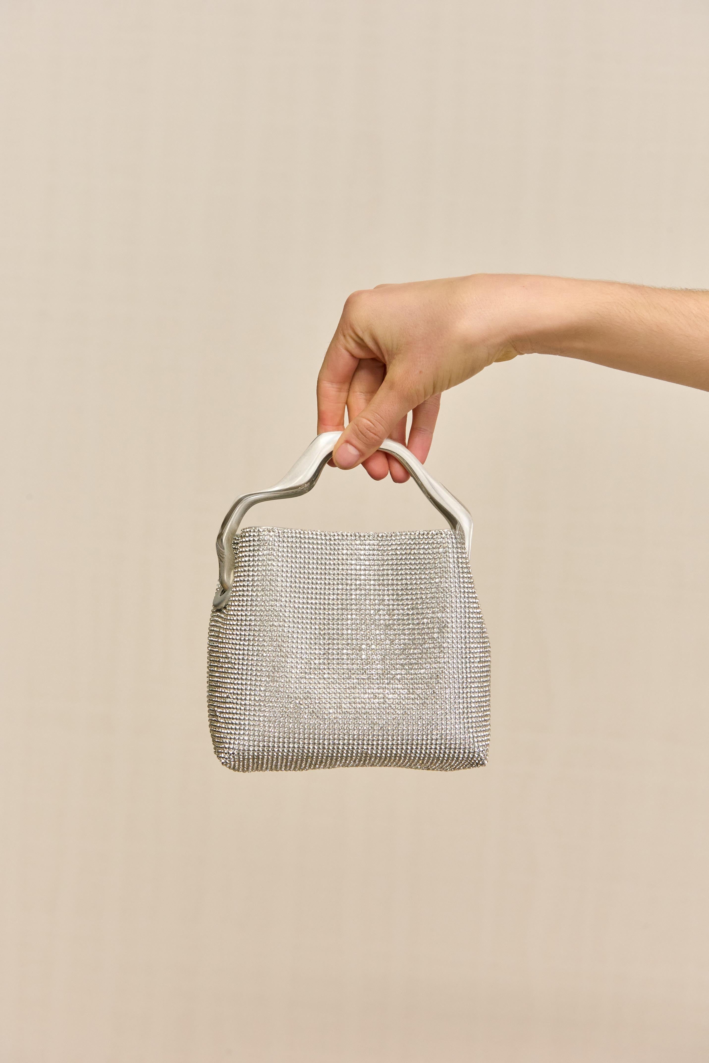 SOLENE MINI RHINESTONE BAG - CLEAR